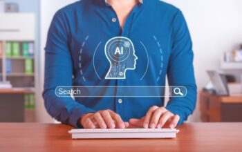 Search engine with AI to improve and optimize data search. AI-enabled search engine and chat bar.